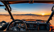 View from inside a dune buggy