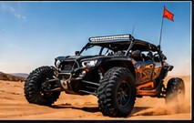Off-road buggy on a desert trail